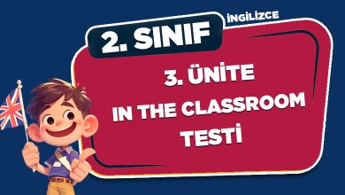 2. SINIF İNGİLİZCE 3.ÜNİTE IN THE CLASSROOM