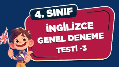 4. Sınıf İngilizce Genel deneme Testi 3