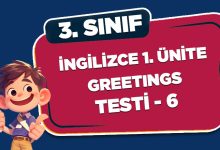 3. Sınıf 1. Ünite Greetings Testi - 6