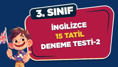 3. SINIF İNGİLİZCE 15 TATİL DENEME TESTİ-1