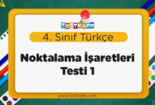 Noktalama İşaretleri Testi 1